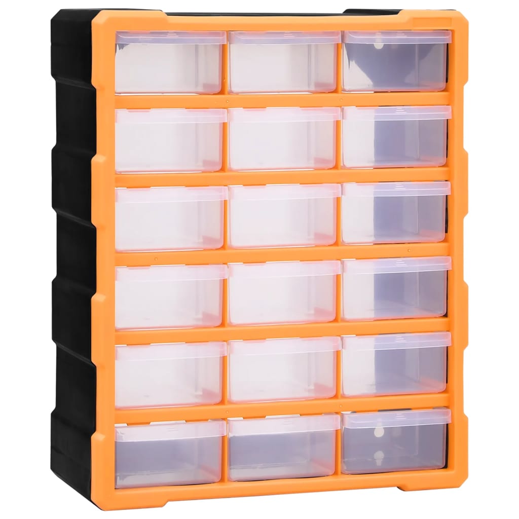 VIDAXL -Veranstalter mit 18 mittleren Schubladen 38x16x47 cm