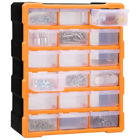 VIDAXL -Veranstalter mit 18 mittleren Schubladen 38x16x47 cm