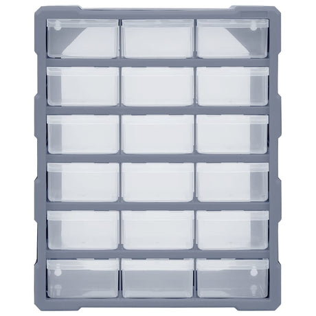 VIDAXL -Veranstalter mit 18 mittleren Schubladen 38x16x47 cm