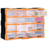 VIDAXL -Organizer mit 16 mittleren Schubladen 52x16x37 cm
