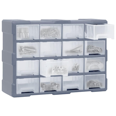 VIDAXL -Organizer mit 16 mittleren Schubladen 52x16x37 cm