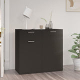 Vidaxl dressoir 80x36x75 cm bewerkt hout zwart