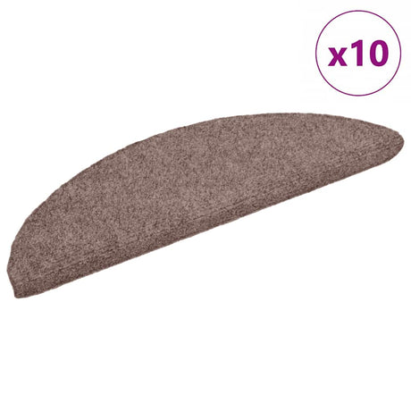 Vidaxl Treppenmatten Selbstadhäsiv 10 Stücke 56x17x3 cm Crème halb