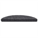 VidaXL Stufenmatten selbstklebend 5 Stück 56x17x3 cm dunkelgrau halbrund