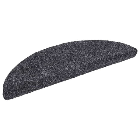 Vidaxl Treppenmatten Selbstadhäsiv 10 Teile 56x17x3 cm dunkelgraue Hemisphäre