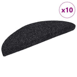 Vidaxl Treppenmatten Selbstadhäsiv 10 Teile 56x17x3 cm schwarze Hemisphäre