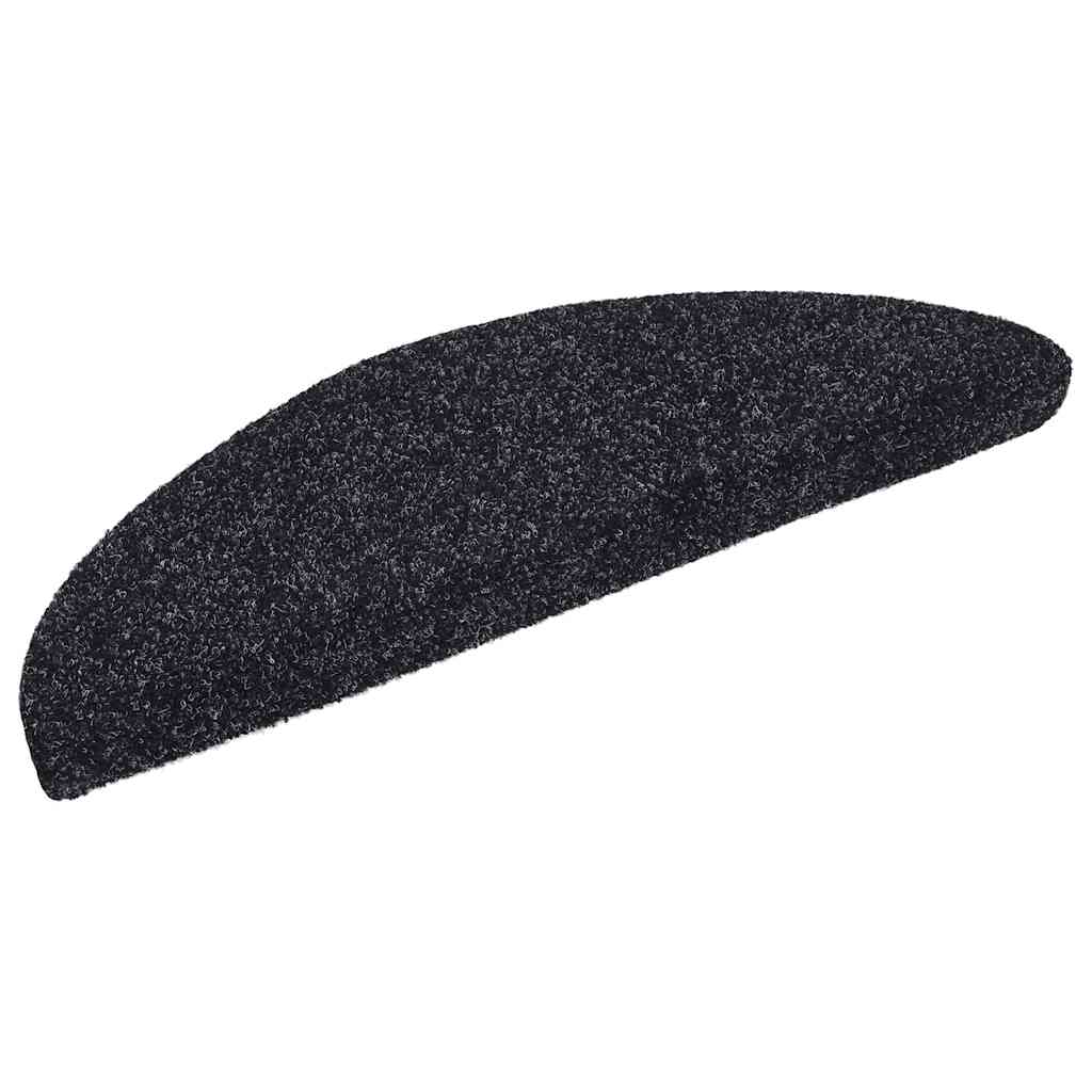 Vidaxl Treppenmatten Selbstadhäsiv 10 Teile 56x17x3 cm schwarze Hemisphäre