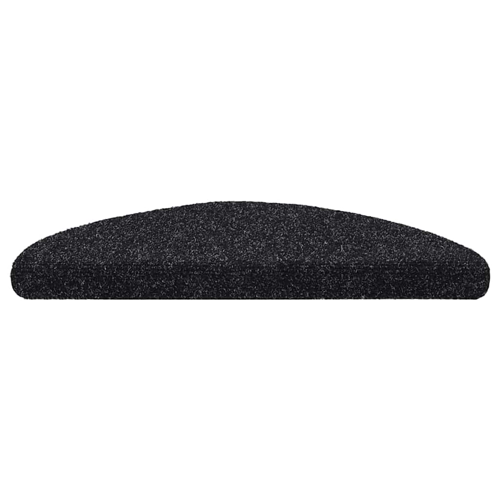 Vidaxl Treppenmatten Selbstadhäsiv 10 Teile 56x17x3 cm schwarze Hemisphäre