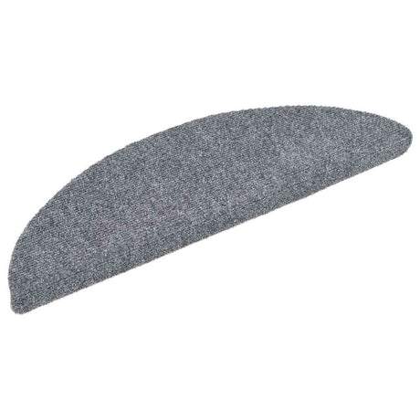 Vidaxl -Treppenmatten Selbstadhäsiv 5 Stücke 56x17x3 cm hellgrauem Halb