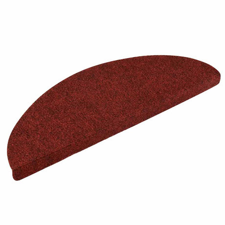 Vidaxl Treppenmatten Selbstadhäsiv 10 ST 56x17x3 cm Bordeaux Red Semi -Round