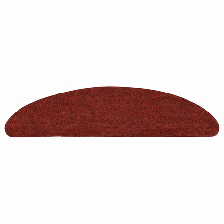 Vidaxl Treppenmatten Selbstadhäsiv 10 ST 56x17x3 cm Bordeaux Red Semi -Round