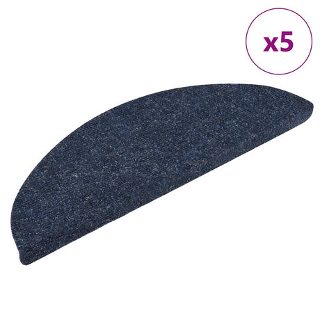 Vidaxx selbstklebende Stufenmatten 5 Stück 56x17x3 cm blau halbrund