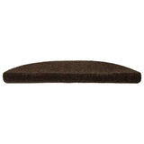 Vidaxl -Treppenmatten Selbstadhäsiv 5 Teile 56x17x3 cm Brown Semi -Rounds