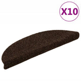 Vidaxl Treppenmatten Selbstadhäsiv 10 Stück 56x17x3 cm Brown Semi -Rounds