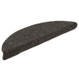 Vidaxl -Treppen selbst -adhäsiv 5 Teile 56x17x3 cm Anthrazithemisphäre halb rund