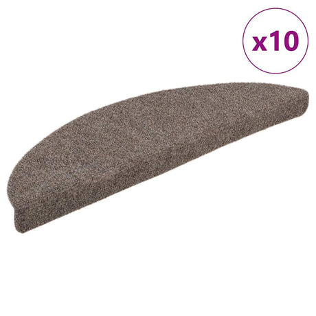 Vidaxl Treppenmatten Selbstadhäsiv 10 Teile 56x17x3 cm beige Hemisphäre