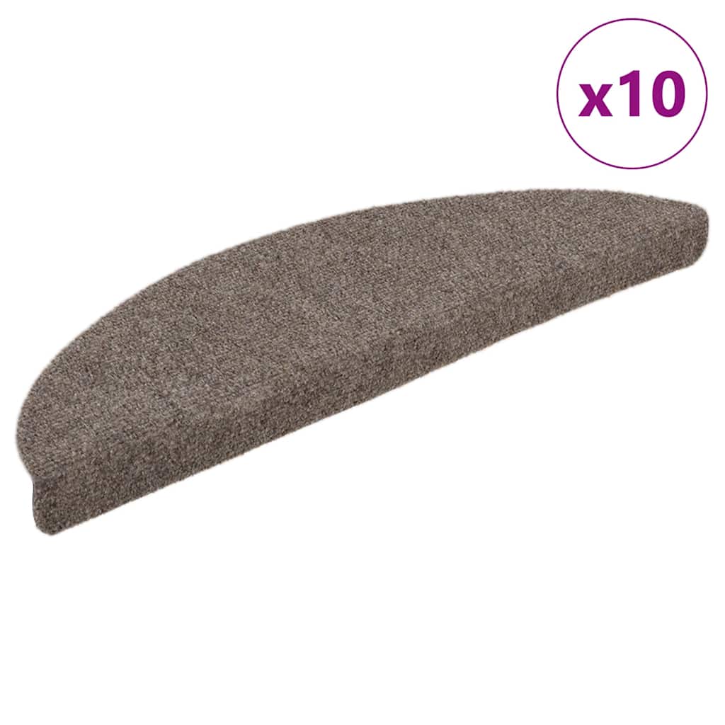 Vidaxl Treppenmatten Selbstadhäsiv 10 Teile 56x17x3 cm beige Hemisphäre