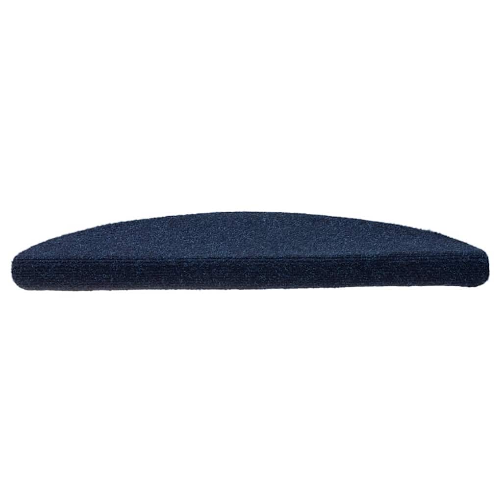 VidaXL Stufenmatten selbstklebend 5 Stück 56x17x3 cm Marineblau halbrund
