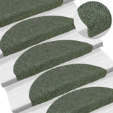 VidaXL Stufenmatten selbstklebend 10 Stück 56x17x3 cm grün halbrund