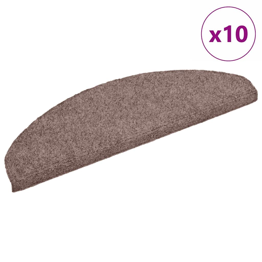 Vidaxl Treppenmatten selbstadhäsiv 10 Stücke 65x21x4 cm Crème halb -groß