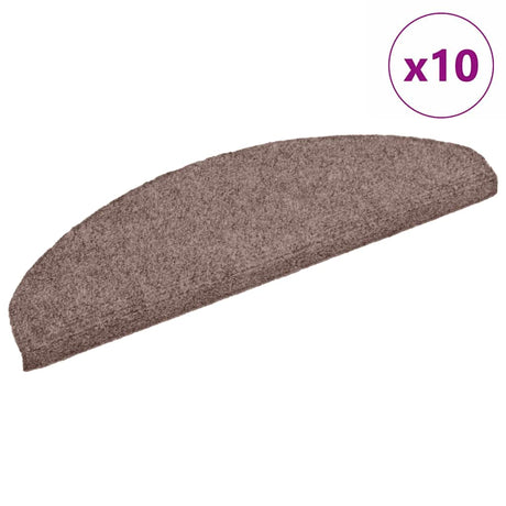 Vidaxl Treppenmatten selbstadhäsiv 10 Stücke 65x21x4 cm Crème halb -groß
