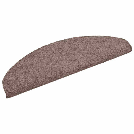 Vidaxx Stufenmatten selbstklebend 10 Stück 65x21x4 cm hellbraun halbrund groß