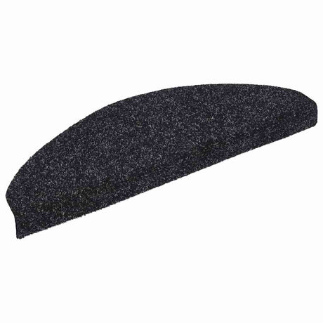 Vidaxl -Treppenmatten selbstadhäsiv 5 Stücke 65x21x4 cm schwarze Halbschritte groß