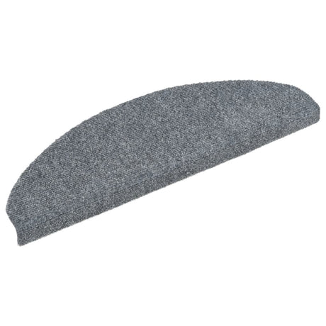 Vidaxl -Treppenmatten Selbstadhäsiv 10 Stcs 65x21x4 cm hellgraue Hemisphäre groß