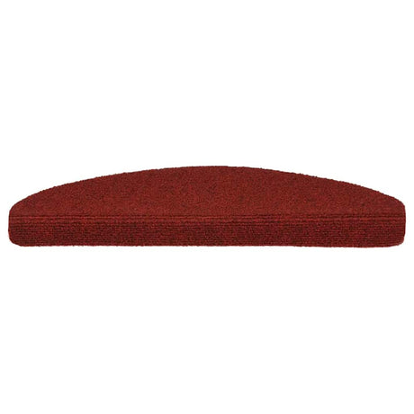 Vidaxl Treppenmatten Selbstadhäsiv 5 Teile 65x21x4 cm Bordeaux Red Semi -Rounds groß