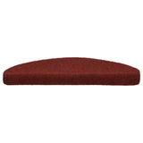 Vidaxl Treppenmatten Selbstadhäsiv 10 PCs 65x21x4 cm Bordeaux Red Semi -Rounds groß