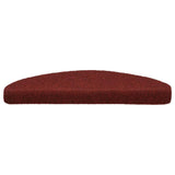 Vidaxl Treppenmatten Selbstadhäsiv 10 PCs 65x21x4 cm Bordeaux Red Semi -Rounds groß