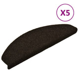 Vidaxx Stufenmatten selbstklebend 5 Stück 65x21x4 cm dunkelbraun halbrund groß