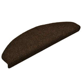 Vidaxl -Treppenmatten selbstadhäsiv 5 Stücke 65x21x4 cm braune halbrunde groß