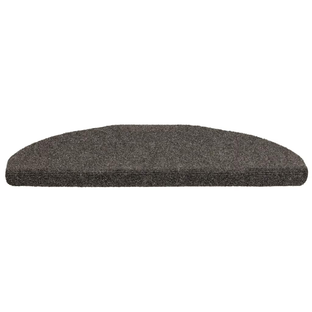 Vidaxl -Treppenmatten Selbstadhäsiv 10 ST 65x21x4 cm Anthrazithemisphäre groß
