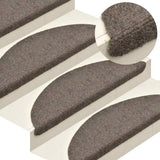 Vidaxl -Treppenmatten selbstadhäsiv 5 Teile 65x21x4 cm beige Hemisphäre groß