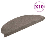 Vidaxl -Treppenmatten Selbstadhäsiv 10 ST 65x21x4 cm beige Hemisphäre groß