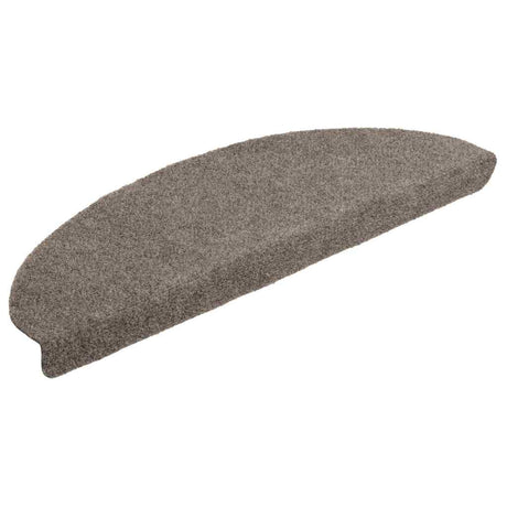 Vidaxl -Treppenmatten Selbstadhäsiv 10 ST 65x21x4 cm beige Hemisphäre groß