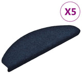VidaXL Stufenmatten selbstklebend 5 Stück 65x21x4 cm marineblau halbrund groß