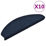 Vidaxx selbstklebende Stufenmatten 10 Stück 65x21x4 cm marineblau halbrund groß