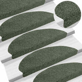 VidaXL Stufenmatten selbstklebend 5 Stück 65x21x4 cm grün halbrund groß