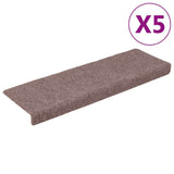 Vidaxl Treppenmatten Selbstadhäsiv 5 Teile 65x21x4 cm Creme Rechteckige Kante