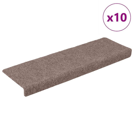 Vidaxl Treppenmatten Selbstadhäsiv 10 Stücke 65x21x4 cm Creme mit rechteckiger Kante