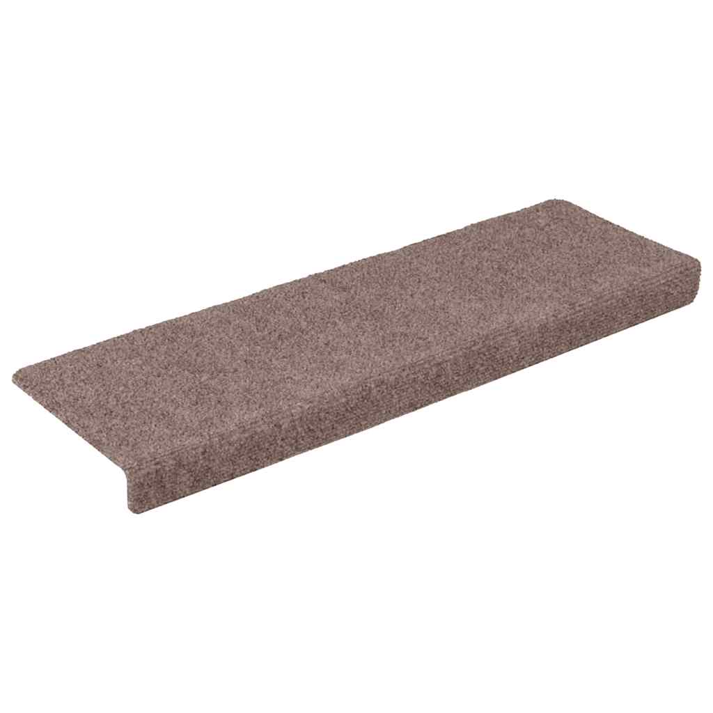 Vidaxl Treppenmatten Selbstadhäsiv 10 Stücke 65x21x4 cm Creme mit rechteckiger Kante