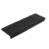 Vidaxl Treppenmatten Selbstadhäsiv 5 Teile 65x21x4 cm graue rechteckige Kante