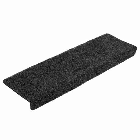 Vidaxl Treppenmatten Selbstadhäsiv 10 Teile 65x21x4 cm Schwarze rechteckige Kante