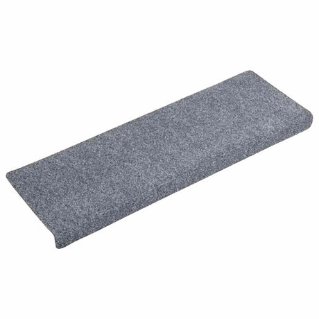 Vidaxl -Treppenmatten Selbstadhäsiv 10 Stücke 65x21x4 cm hellgrau mit rechteckiger Rand