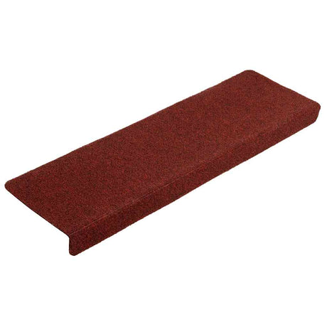 Vidaxl Treppenmatten Selbstadhäsiv 5 Teile 65x21x4 cm Bordeaux rote rechteckige Kante