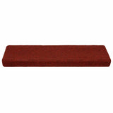 VIDAXL -Treppenmatten Selbstadhäsiv 10 PCs 65x21x4 cm Bordeaux rote rechteckige Kante
