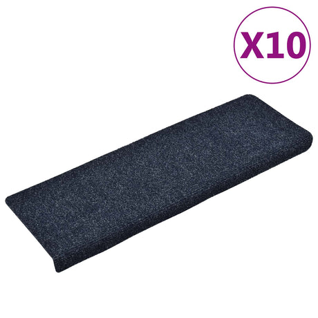 VIDAXL -Treppenmatten Selbstadhäsiv 10 PCs 65x21x4 cm Anthrazit -Rechteckkante