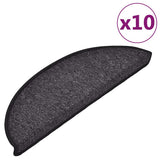 Vidaxl -Treppenmatten 10 ST 56x17x3 cm Anthrazithemisphäre